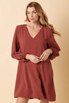 BALLOON LONG SLEEVE DRESS