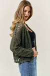 CROCHET CROPPED CARDIGAN