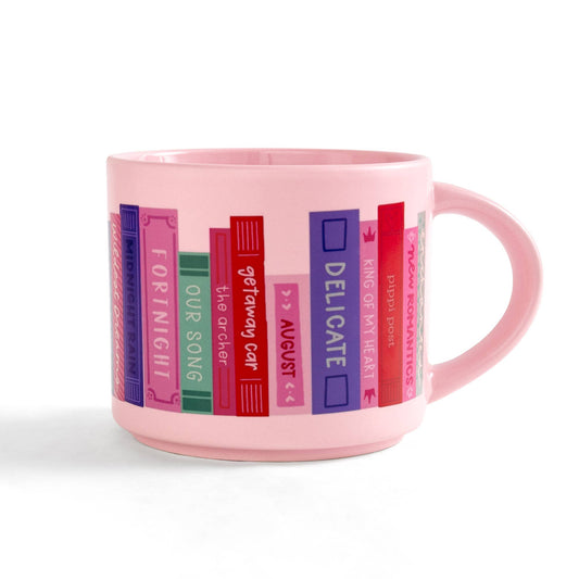 BOOK TOUR PINK BOOKSHELF MUG