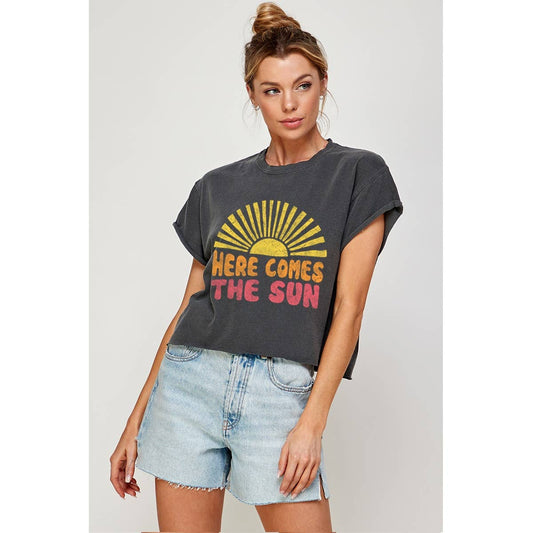HERE COMES THE SUN CROP TOP