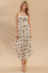 DOODLE PRINT MIDI DRESS