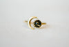 GEMSTONE SUN AND MOON OPEN BRASS RING