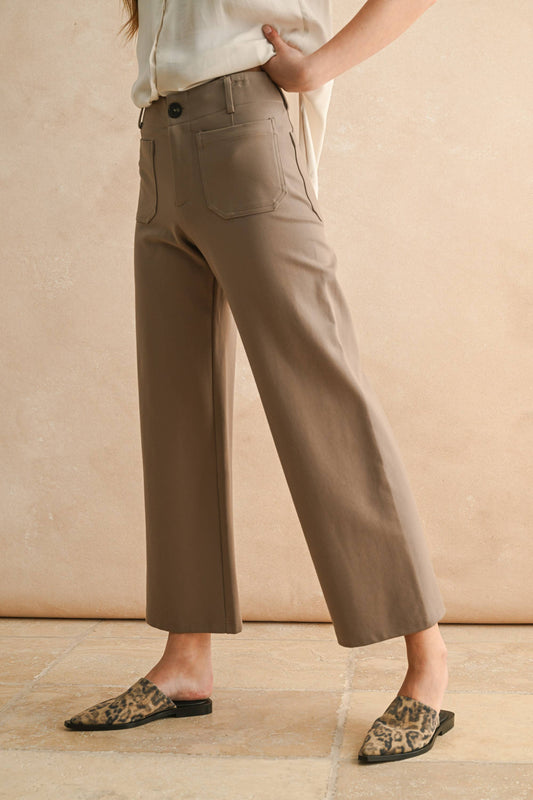 TWO POCKETS PONTE PANTS