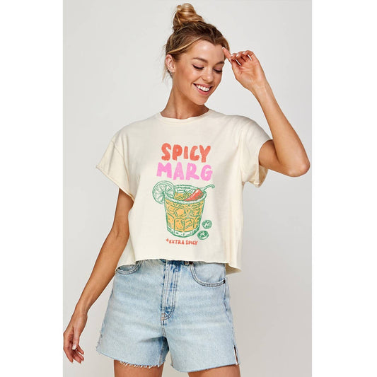 SPICY MARG GRAPHIC CROP TOP