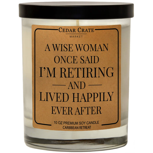 A WISE WOMAN RETIREMENT CANDLE