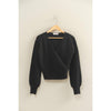 SURPLICE V NECK SWEATER