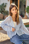 CROCHET CROPPED CARDIGAN
