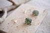 GEMSTONE ROCK HOOP EARRING