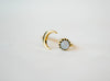 GEMSTONE SUN AND MOON OPEN BRASS RING