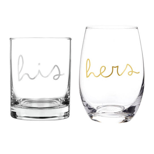 HIS/HERS GLASSWARE SET