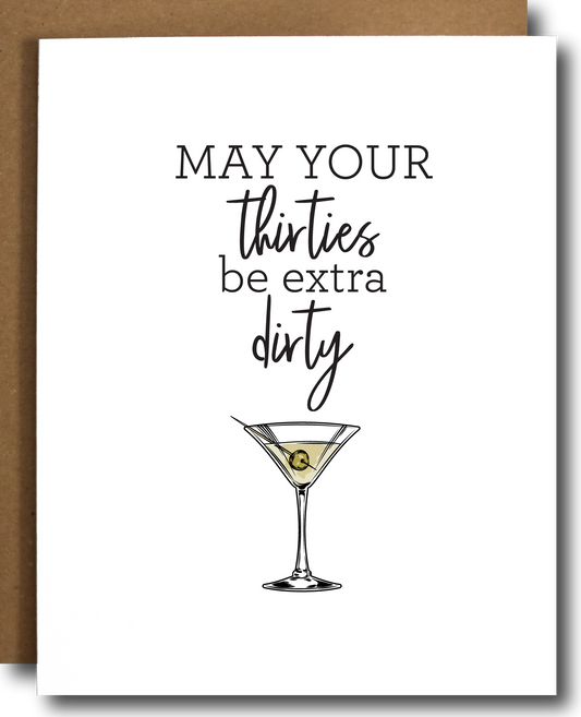 DIRTY THIRTY BIRTHDAY CARD