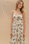DOODLE PRINT MIDI DRESS