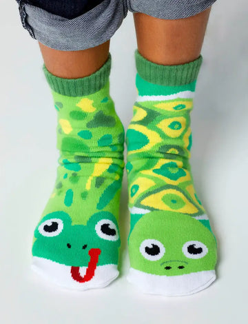 FROG & TURTLE NON-SLIP KIDS SOCKS
