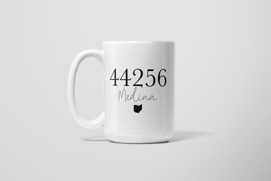 MEDINA ZIP CODE 15 OZ MUG