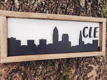 CLE SKYLINE FRAMED