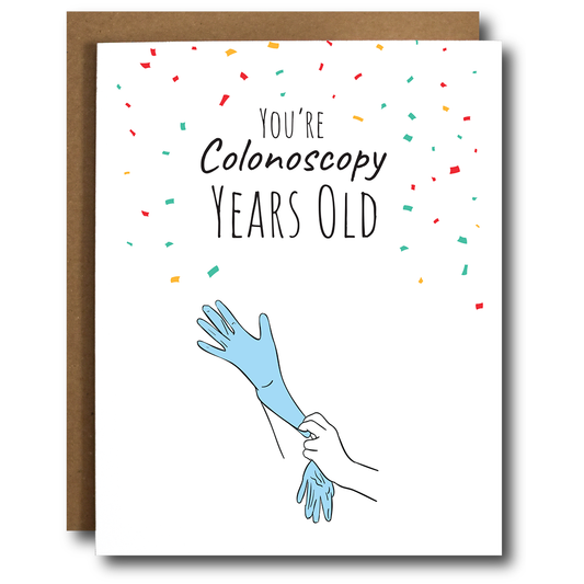 COLONOSCOPY YEARS OLD FUNNY 50TH BIRTHDAY CARD