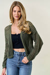 CROCHET CROPPED CARDIGAN
