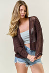 CROCHET CROPPED CARDIGAN