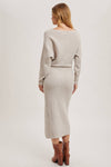 ONE SHOULDER KNIT SWEATER DRESS
