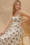 DOODLE PRINT MIDI DRESS