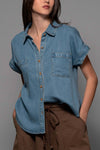 COLLAR DENIM SHIRT