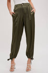 DRAWSTRING CARGO PANTS OLIVE