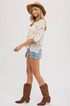 CROCHET LACE TOP NATURAL