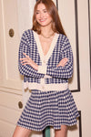 CHECKERED POCKET CARDIGAN