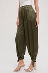 DRAWSTRING CARGO PANTS OLIVE