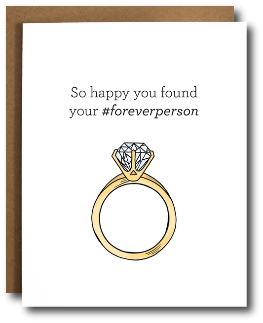 FOREVER PERSON ENGAGEMENT CARD