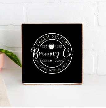 SALEM SISTERS BREWING WOOD BLOCK