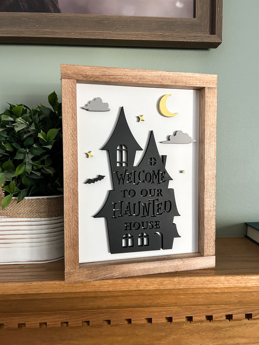HAUNTED HOUSE SIGN 8X12