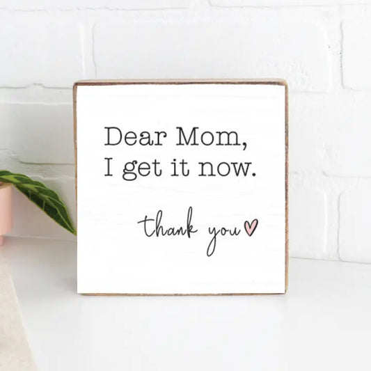 DEAR MOM WOOD BLOCK