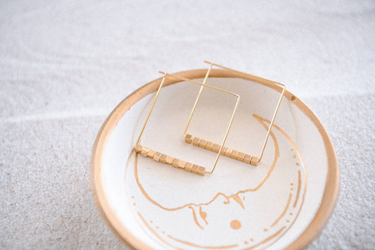 SQUARE & RECTANGLE HOOP EARRINGS