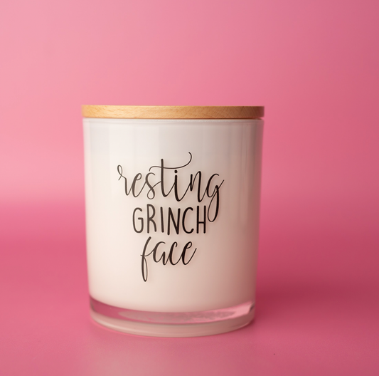 RESTING GRINCH FACE CANDLE