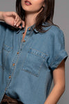 COLLAR DENIM SHIRT