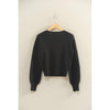 SURPLICE V NECK SWEATER