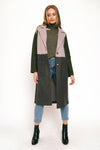 COLOR BLOCK LONG COAT