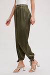 DRAWSTRING CARGO PANTS OLIVE