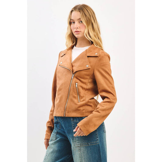 SUEDE MOTO BIKER JACKET