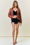 CROCHET CROPPED CARDIGAN