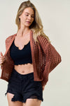 CROCHET CROPPED CARDIGAN