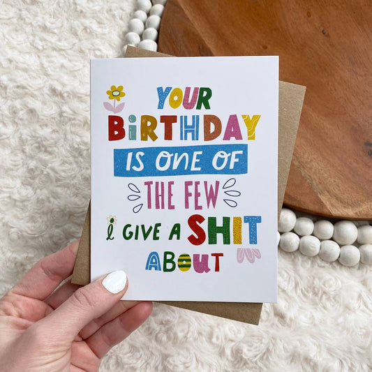 BIRTHDAY I GIVE A SHIT ABOUT CARD