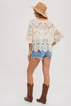 CROCHET LACE TOP NATURAL