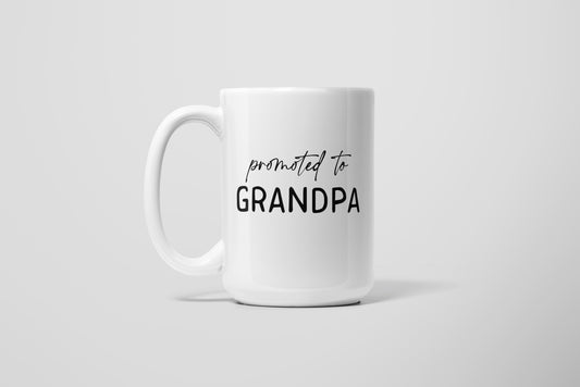 PROMOTED TO GRANDPA MUG