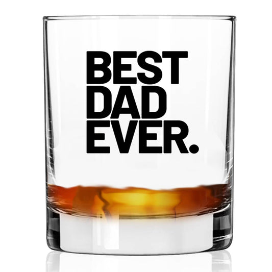 BEST DAD EVER ROCKS GLASS