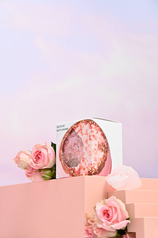ROSE QUARTZ CRYSTAL GEODE