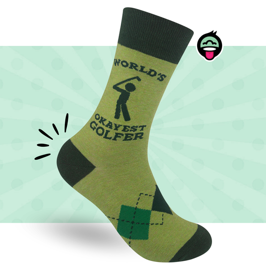 WORLD'S OKAYEST GOLFER SOCKS