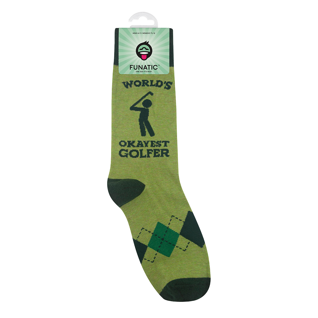 WORLD'S OKAYEST GOLFER SOCKS
