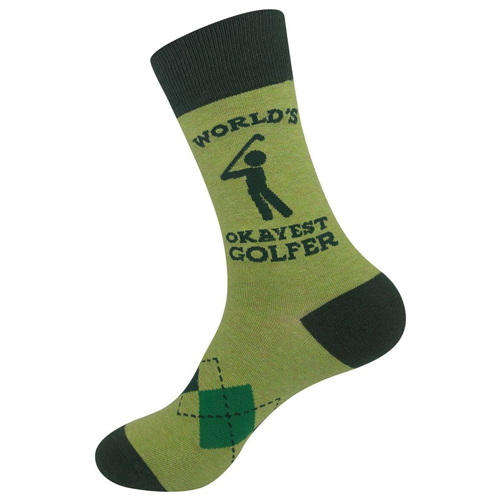 WORLD'S OKAYEST GOLFER SOCKS